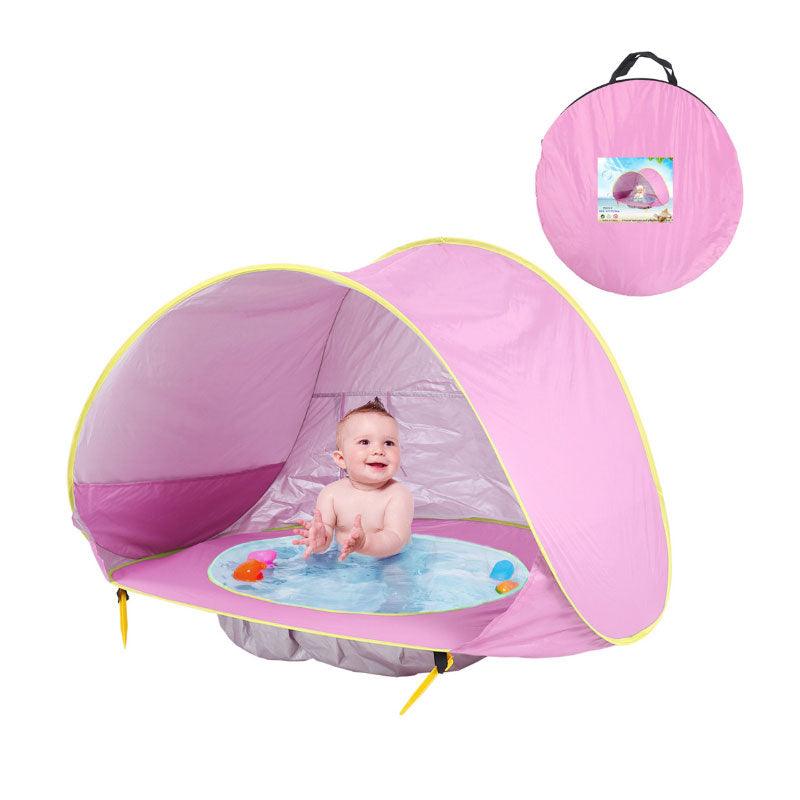 Tenda de praia infantil com guarda-sol à prova d'água e proteção UV - Pitah Shop