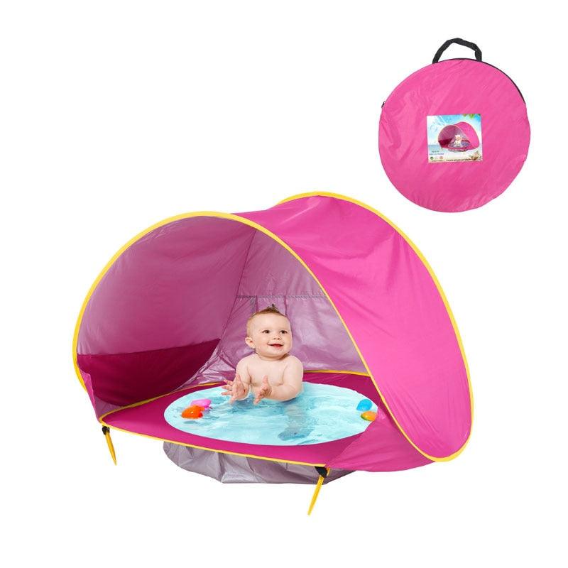 Tenda de praia infantil com guarda-sol à prova d'água e proteção UV - Pitah Shop