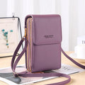 Bolsa feminina compacta com compartimento transparente para celular em várias cores - Pitah Shop